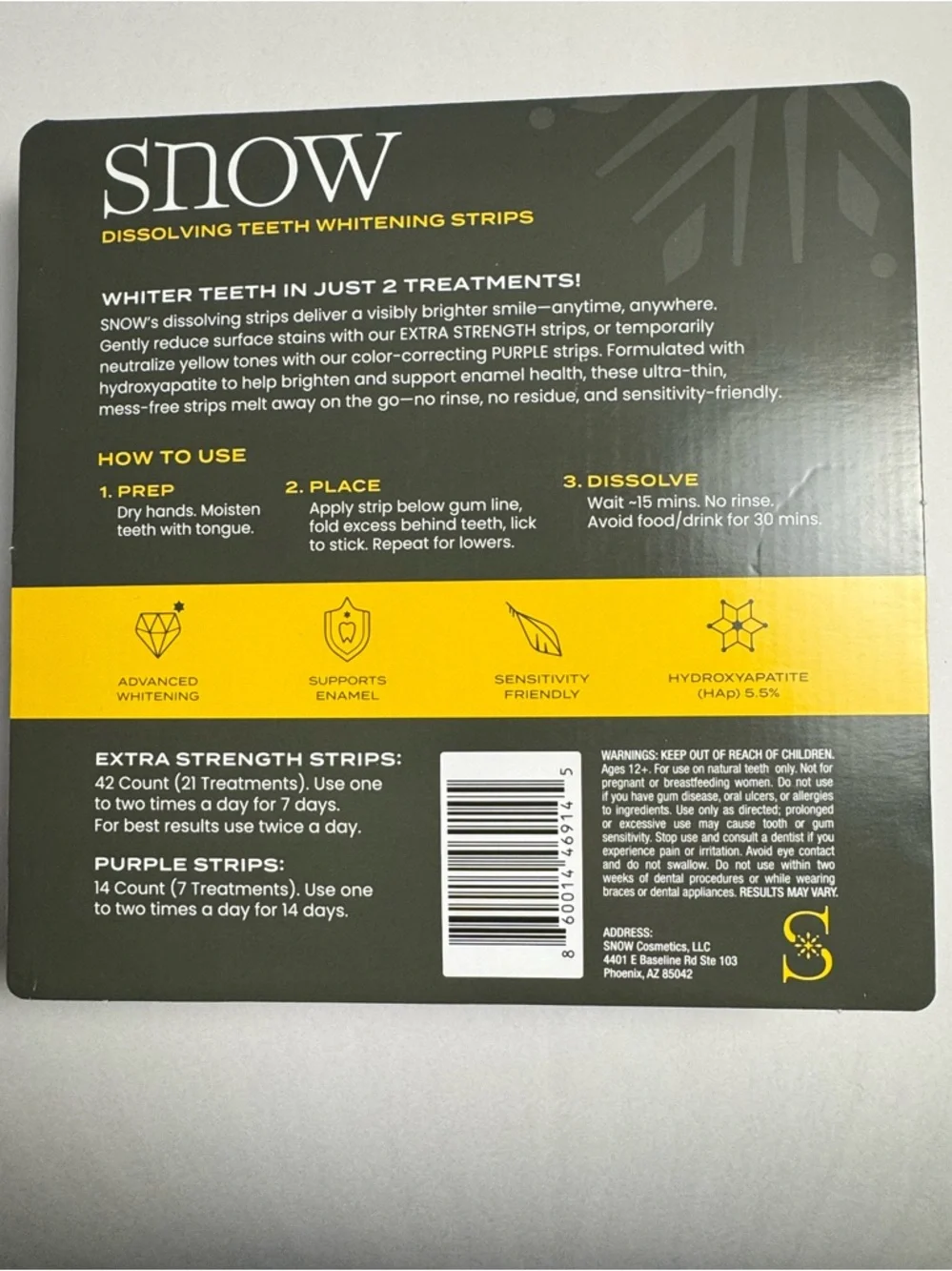 Snow Dissolving Teeth Whitening Strips - Lavender Mint & Purple